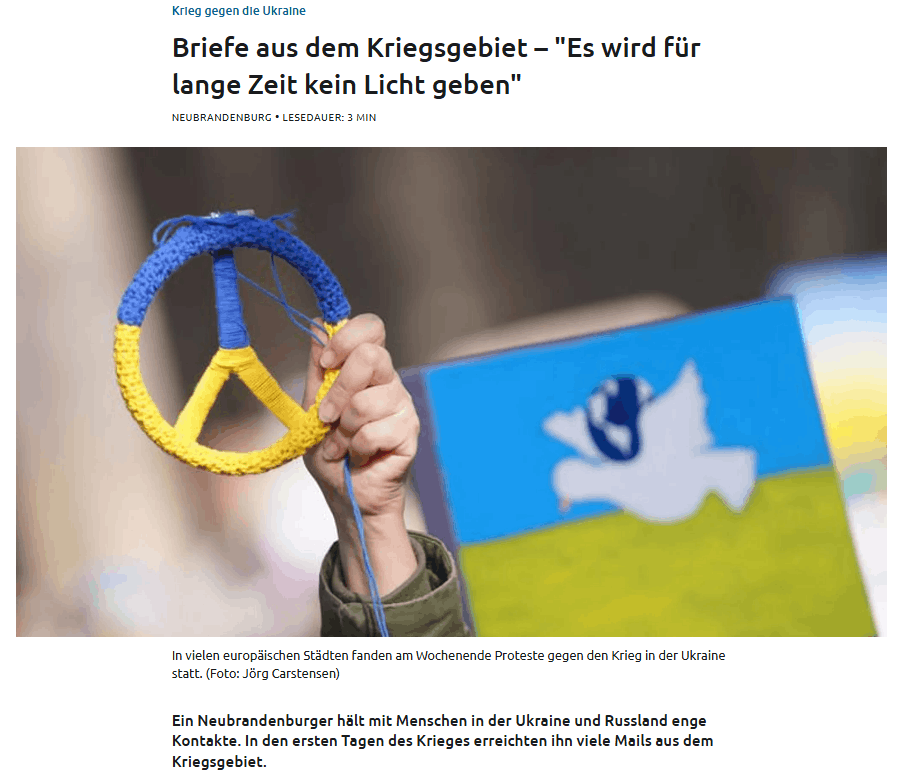 Briefe aus dem Kriegsgebiet NB